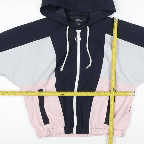 Topshop Women’s Multicoloured Petite XS Hooded Windbreaker Jacket