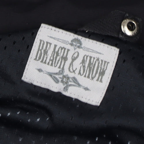 Beach & Snow Men's Black XS Hooded Ski Jacket Zip Pockets