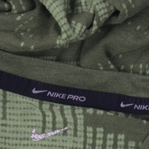 Nike Men’s Green L Nike Pro Logo Graphic Athletic T-Shirt Crew Neck