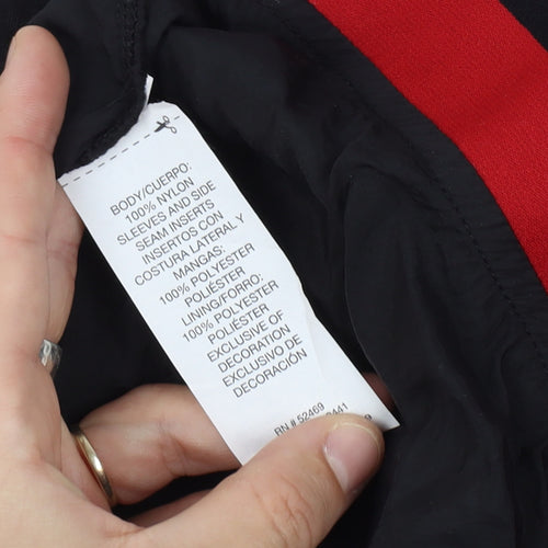 Russell Men’s Black Red Small Hooded Full Zip Track Jacket