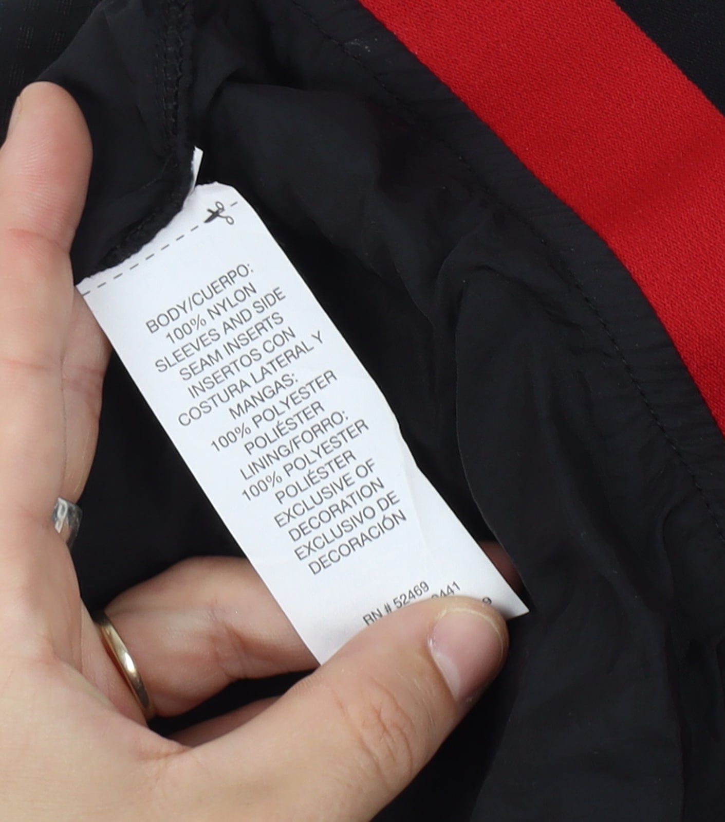 Russell Men’s Black Red Small Hooded Full Zip Track Jacket