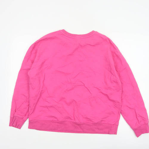 Choose Love Women’s Pink L Pullover Organic Cotton Graphic Sweatshirt