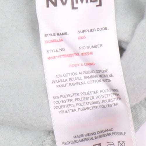 NVME Women’s Mint Green Cropped Oversized Pullover Hoodie Size M