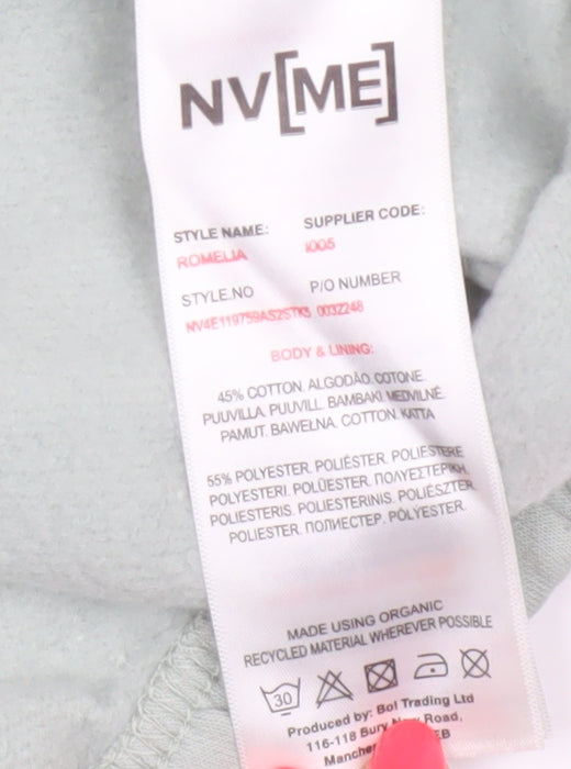 NVME Women’s Mint Green Cropped Oversized Pullover Hoodie Size M