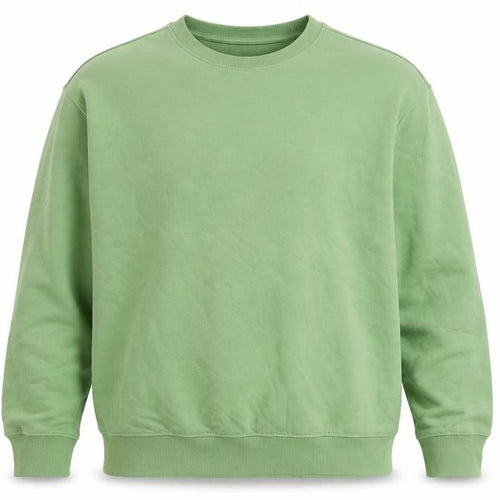 H&M Men’s Green Size S Relaxed Fit Crew Neck Fleece Sweatshirt