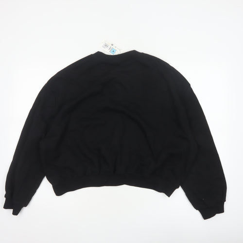 Marks & Spencer Women’s Black M Pullover Sweatshirt Beaded Floral NWT