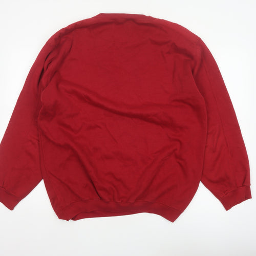 Burton Men's Red S Nautical Embroidered Pullover Sweatshirt
