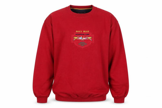 Burton Men's Red S Nautical Embroidered Pullover Sweatshirt