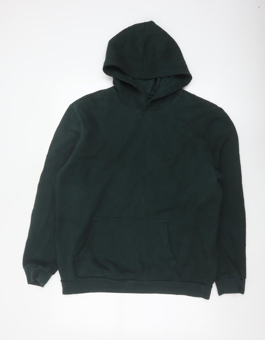 GAP Men’s Black L Pullover Hooded Fleece Hoodie Pockets