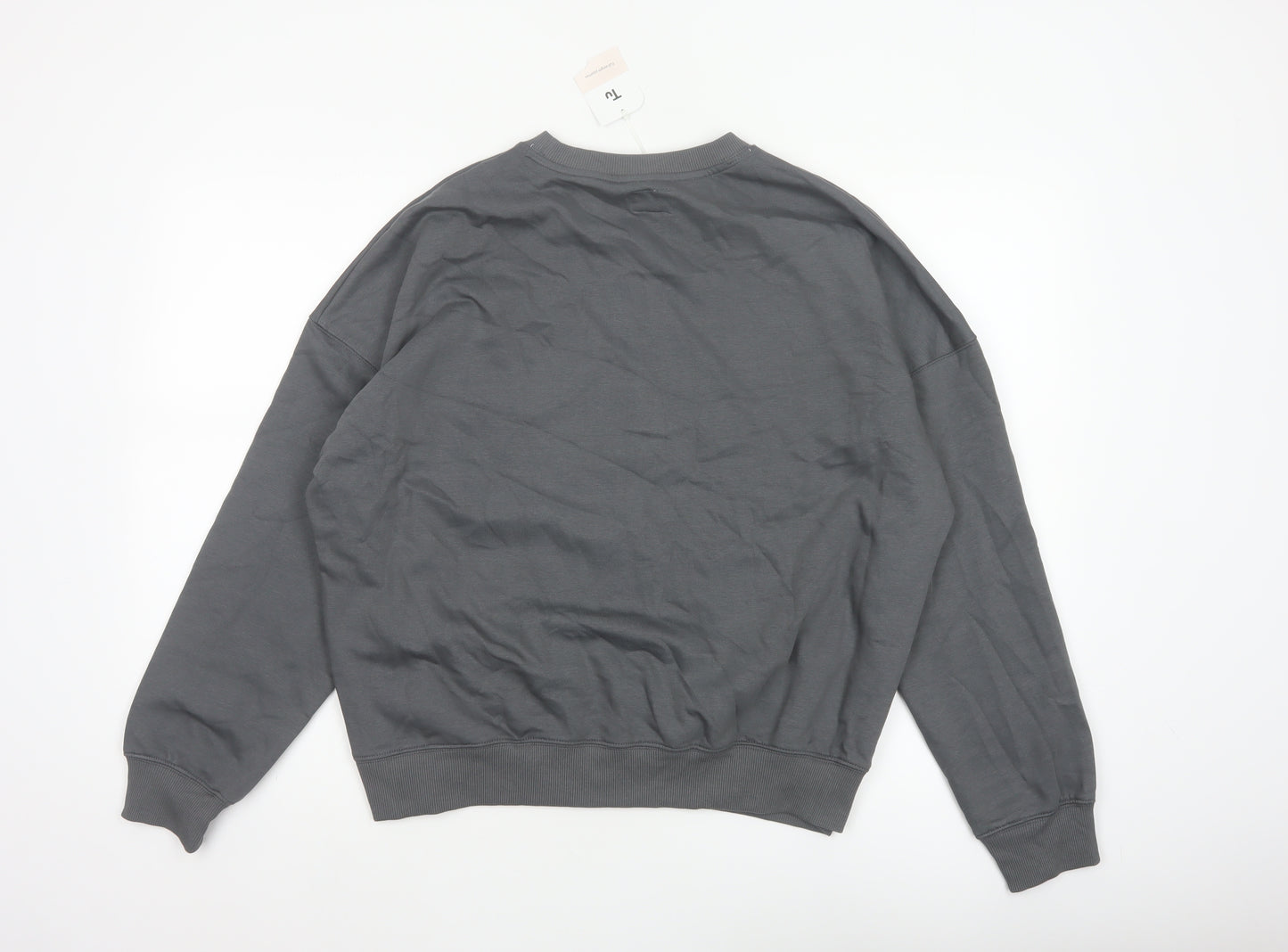 TU Women Grey Size 12 Slow Sunday Club Graphic Fleece Pyjama Jumper
