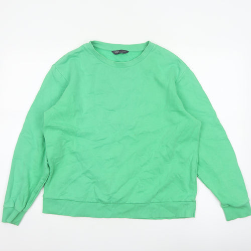 Marks and Spencer Women Green M Pullover Crew Neck Sweatshirt