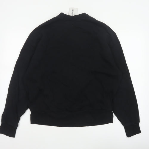 Collusion Men’s Black M Crew Neck Cotton Pullover Sweatshirt