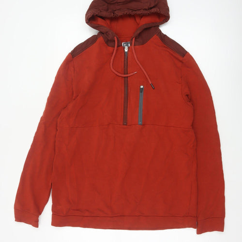 BAM Bamboo Clothing Men’s Red Brown L 1/2 Zip Pullover Hoodie