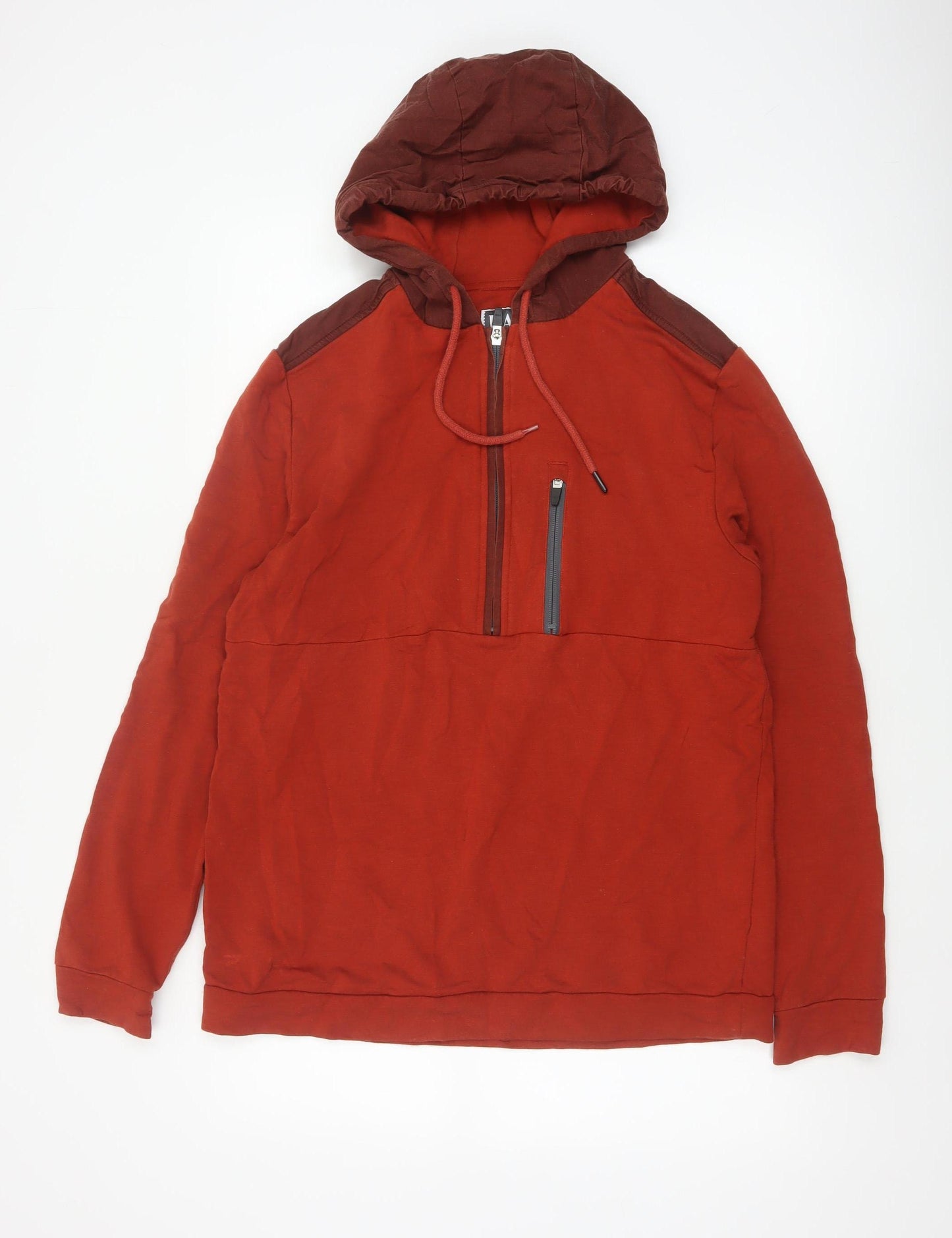 BAM Bamboo Clothing Men’s Red Brown L 1/2 Zip Pullover Hoodie