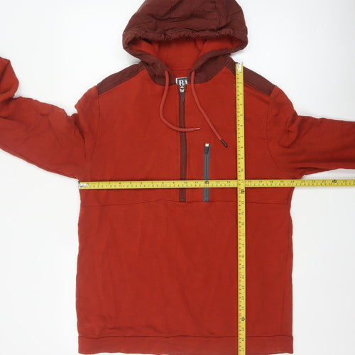 BAM Bamboo Clothing Men’s Red Brown L 1/2 Zip Pullover Hoodie