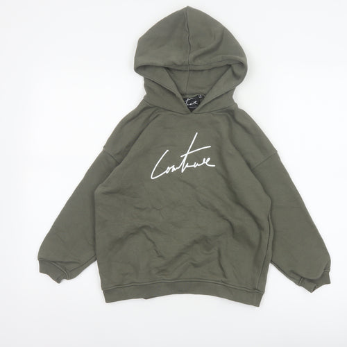 The Couture Club Boys Green Logo Pullover Hoodie 7-8 Years