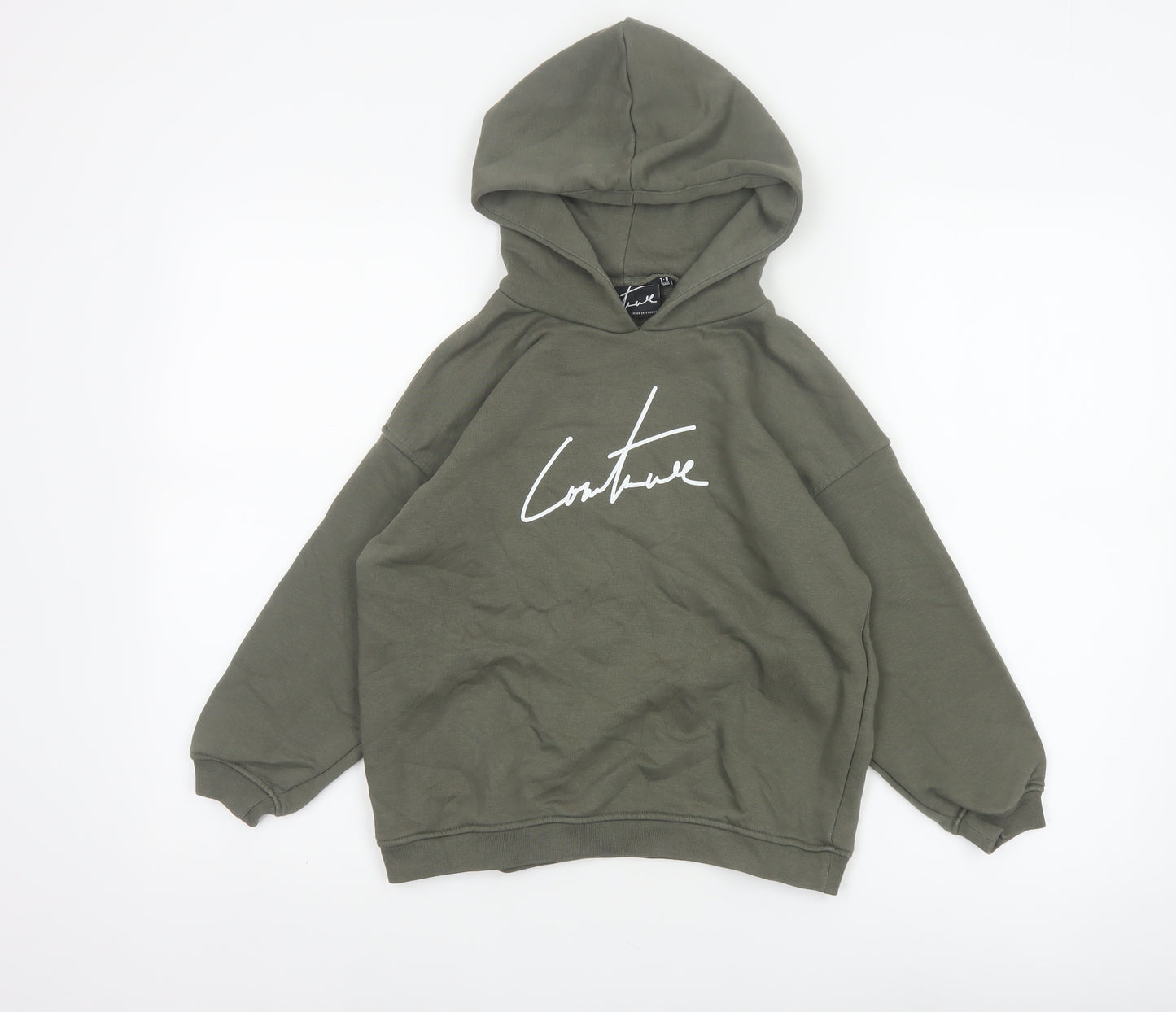 The Couture Club Boys Green Logo Pullover Hoodie 7-8 Years