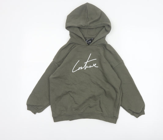 The Couture Club Boys Green Logo Pullover Hoodie 7-8 Years