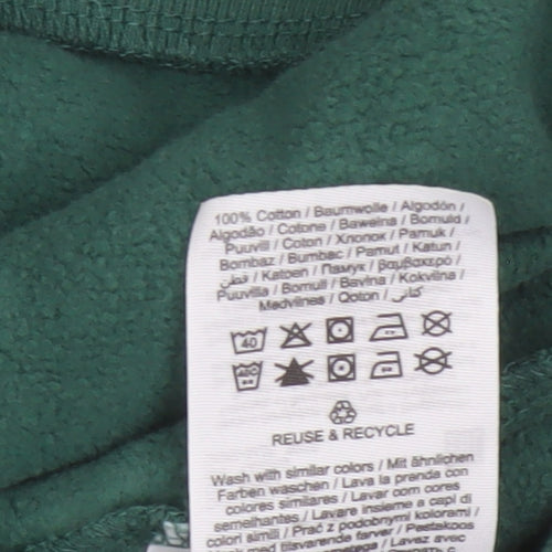 Jack & Jones Men’s Green L Crew Neck Logo Stripe Pullover Sweatshirt