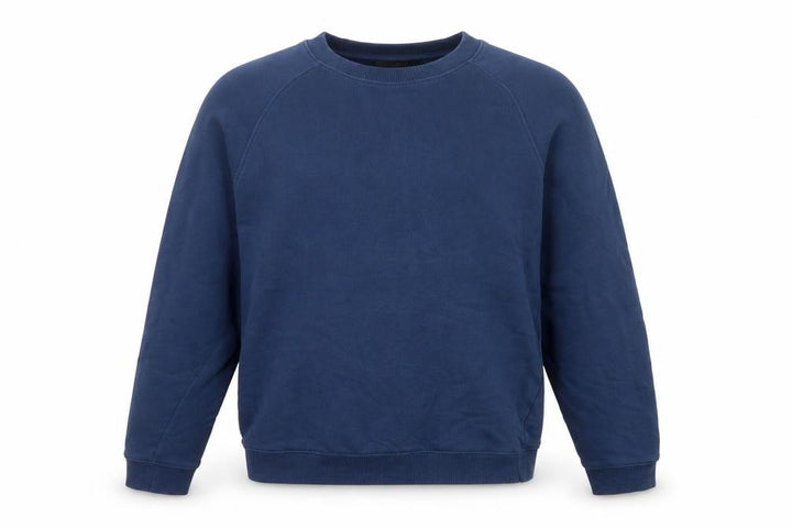 H&M Men’s Blue Small Regular Fit Crew Neck Cotton Pullover Sweatshirt