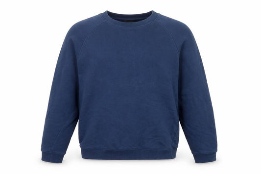 H&M Men’s Blue Small Regular Fit Crew Neck Cotton Pullover Sweatshirt