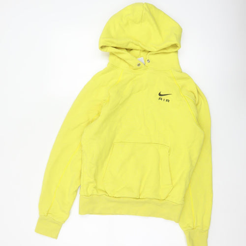 Nike Air Women’s Yellow XS Pullover Hoodie Logo Pocket