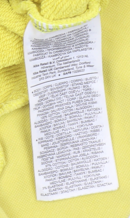 Nike Air Women’s Yellow XS Pullover Hoodie Logo Pocket
