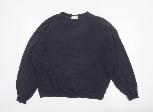 H&M Move Men’s Blue L Crew Neck Cotton Pullover Sweatshirt