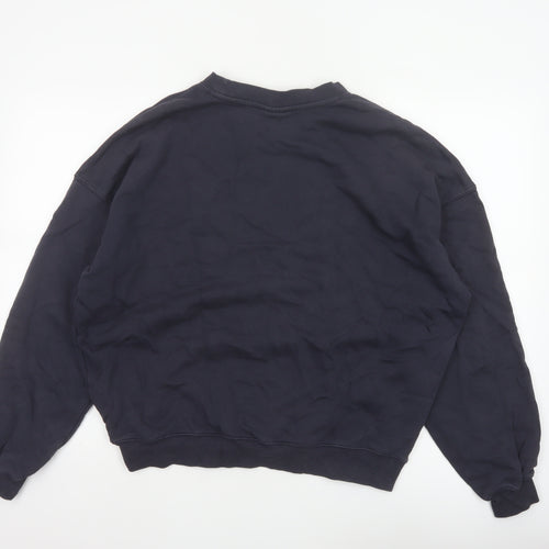 H&M Move Men’s Blue L Crew Neck Cotton Pullover Sweatshirt