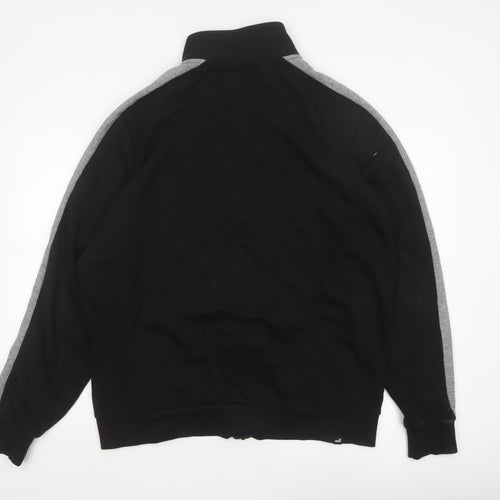 Puma Men’s Black Grey XL Full Zip Track Jacket Logo Sports