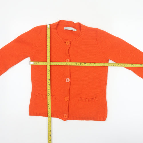 Seasalt Cornwall Women’s Orange Merino Wool Cardigan Size 8