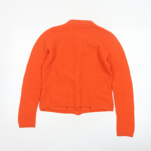 Seasalt Cornwall Women’s Orange Merino Wool Cardigan Size 8