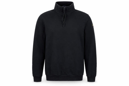 Paul & Shark Mens Black XL 1/4 Zip High Neck Cotton Sweatshirt