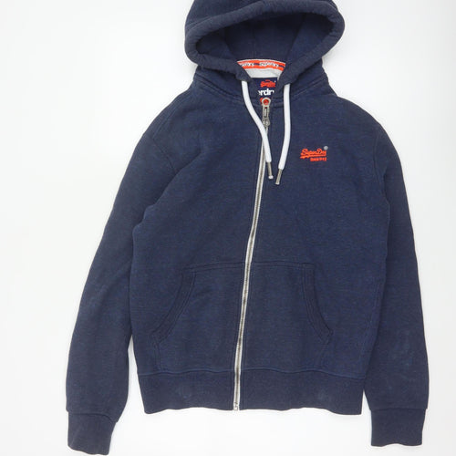 Superdry Men’s Blue Medium Orange Label Full Zip Hooded Hoodie
