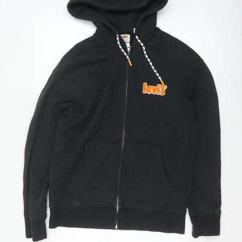 Levi's Men's Black S Relaxed Full Zip Logo Hoodie