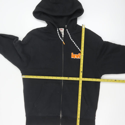 Levi's Men's Black S Relaxed Full Zip Logo Hoodie