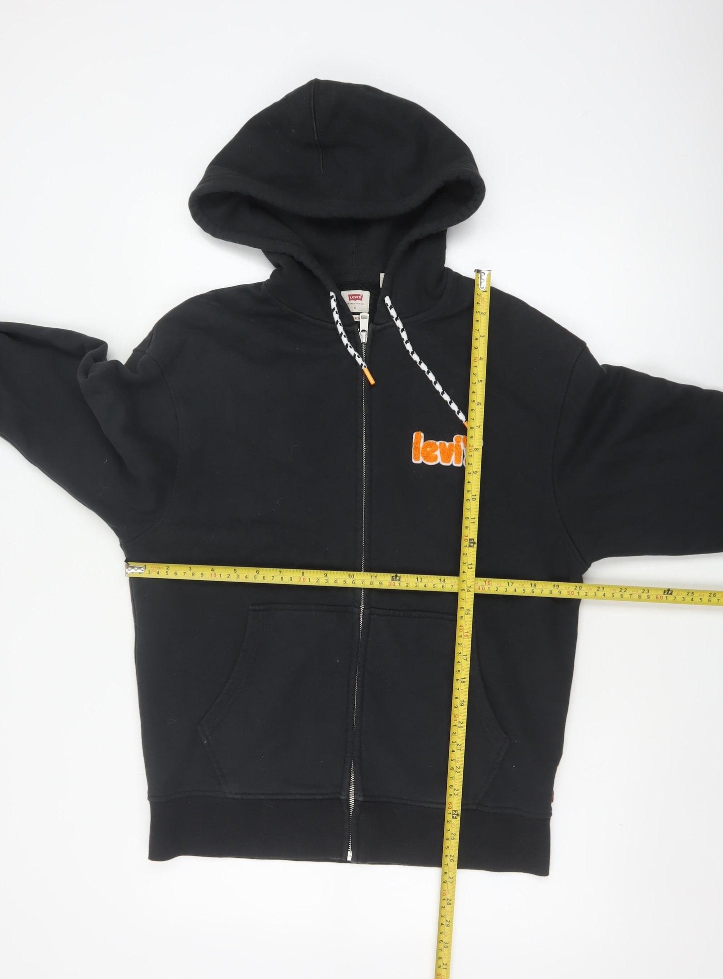 Levi's Men's Black S Relaxed Full Zip Logo Hoodie