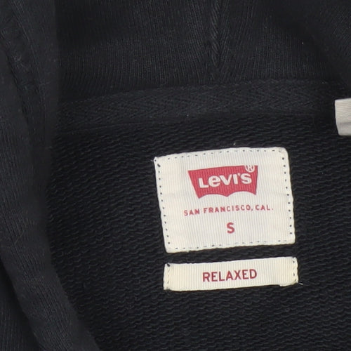 Levi's Men's Black S Relaxed Full Zip Logo Hoodie