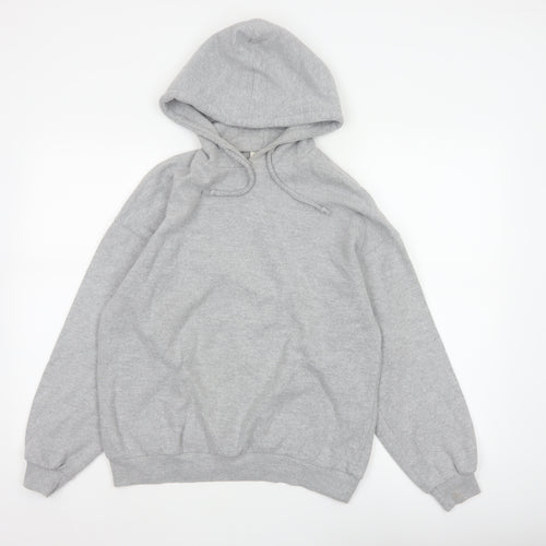 Pull&Bear Men’s Grey M Pullover Hoodie Drawstring Pockets