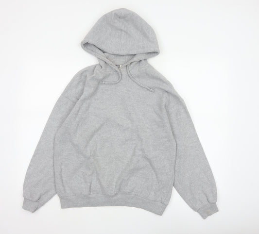 Pull&Bear Men’s Grey M Pullover Hoodie Drawstring Pockets