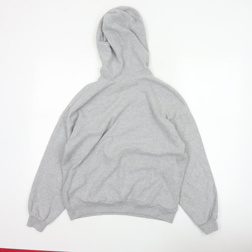 Pull&Bear Men’s Grey M Pullover Hoodie Drawstring Pockets