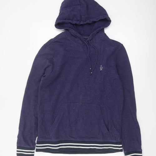 Original Penguin Men’s Purple S Pullover Hoodie Striped Trim