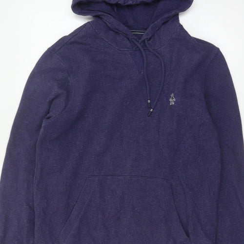 Original Penguin Men’s Purple S Pullover Hoodie Striped Trim