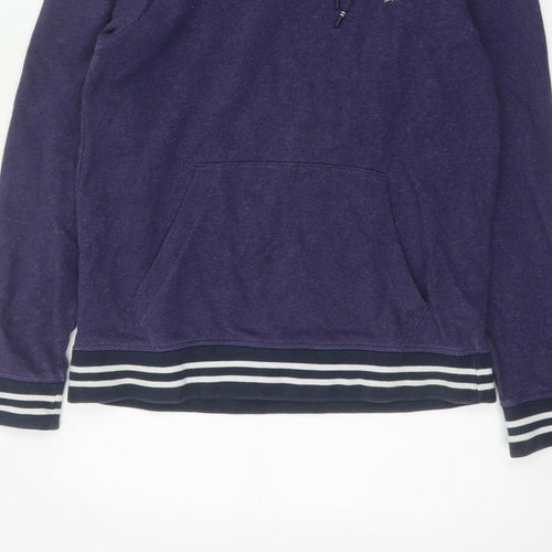Original Penguin Men’s Purple S Pullover Hoodie Striped Trim
