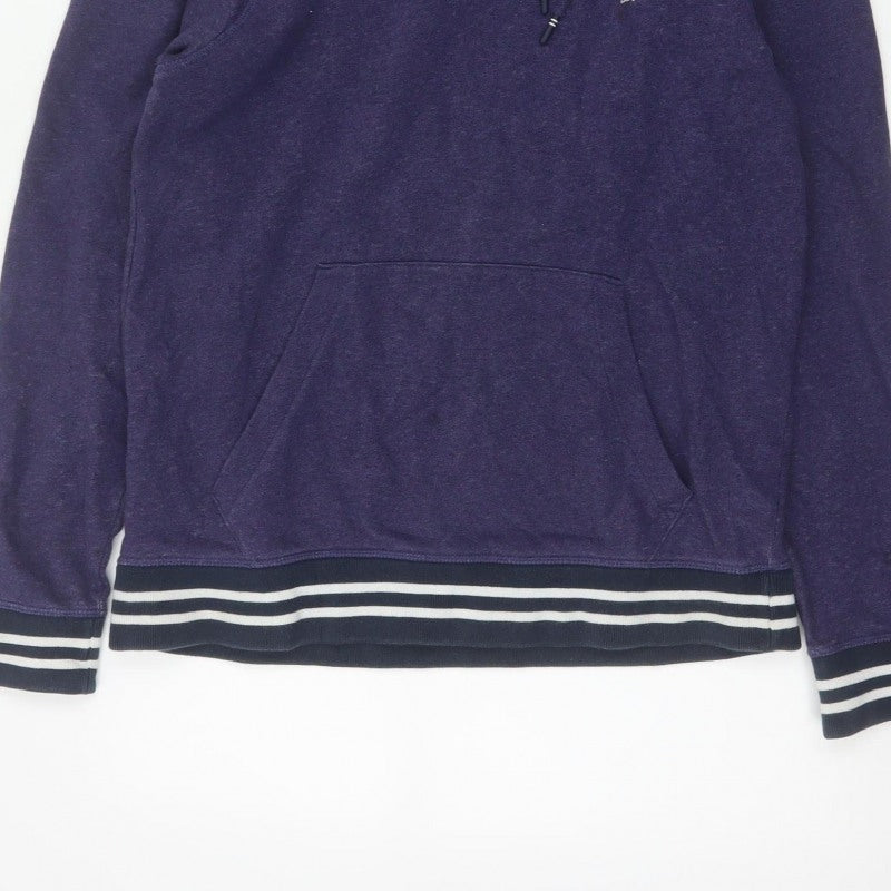 Original Penguin Men’s Purple S Pullover Hoodie Striped Trim