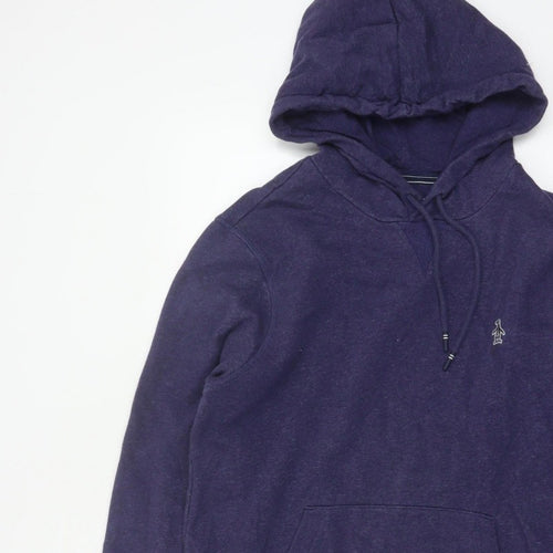 Original Penguin Men’s Purple S Pullover Hoodie Striped Trim