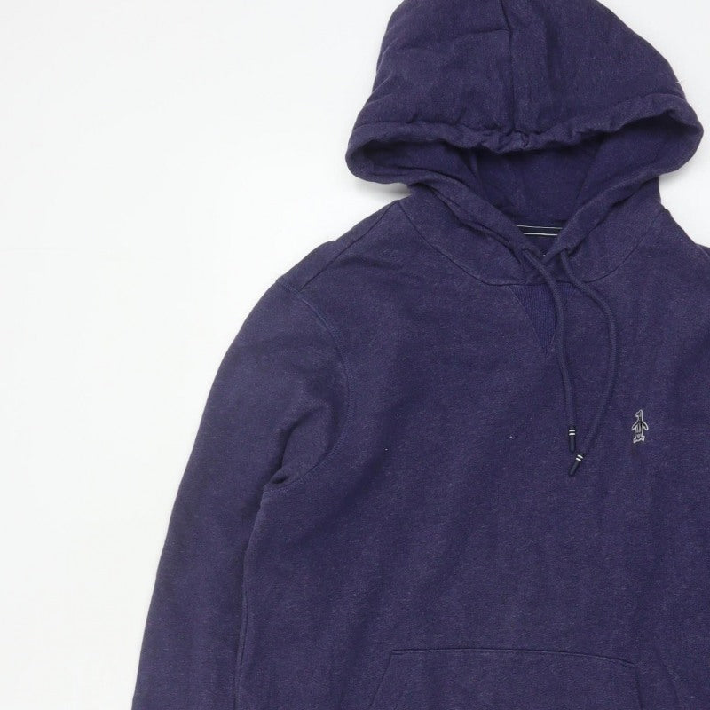Original Penguin Men’s Purple S Pullover Hoodie Striped Trim