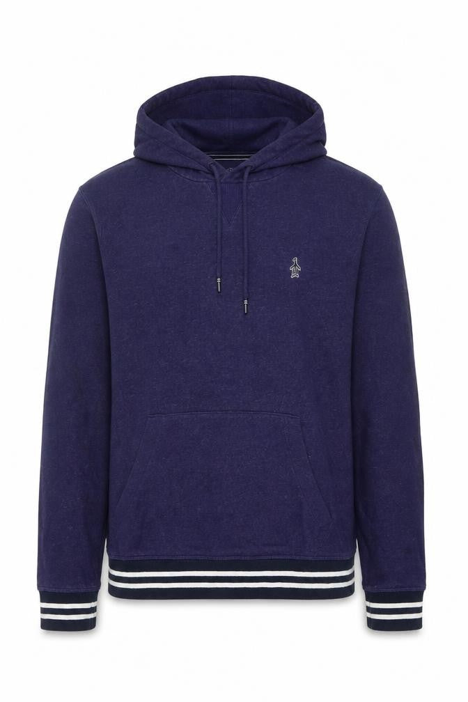 Original Penguin Men’s Purple S Pullover Hoodie Striped Trim