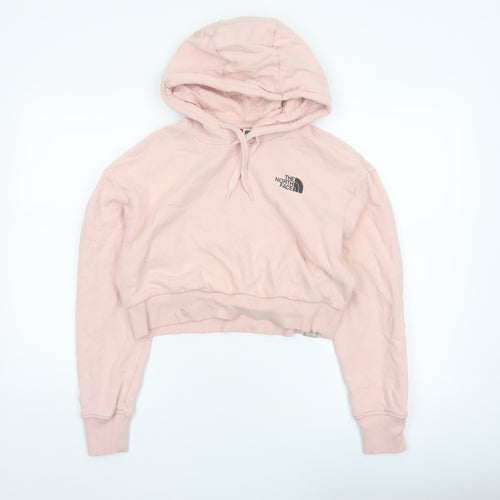 The North Face Women’s Pink S Pullover Hoodie Cropped Logo Sweatshirt