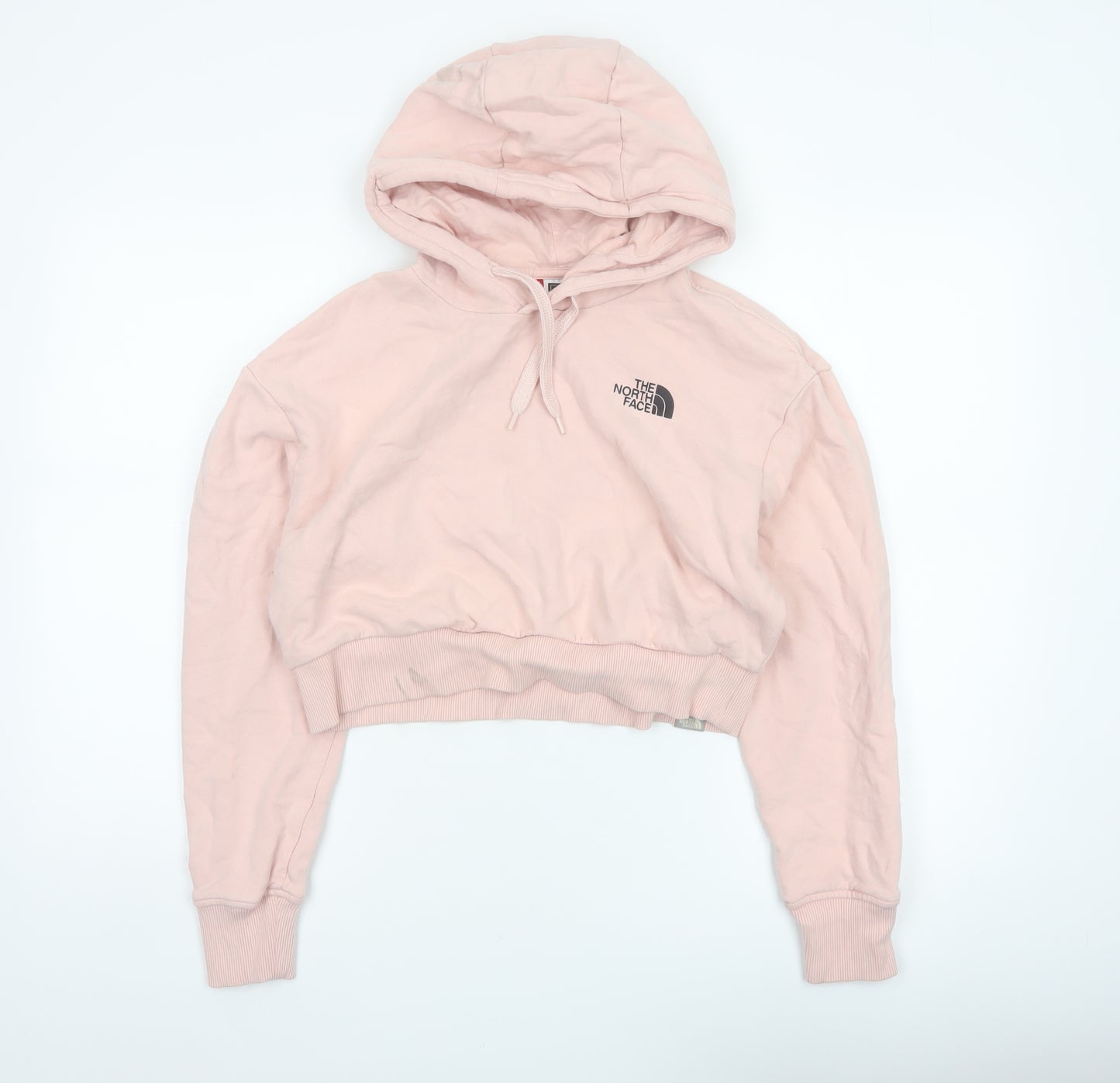 The North Face Women’s Pink S Pullover Hoodie Cropped Logo Sweatshirt